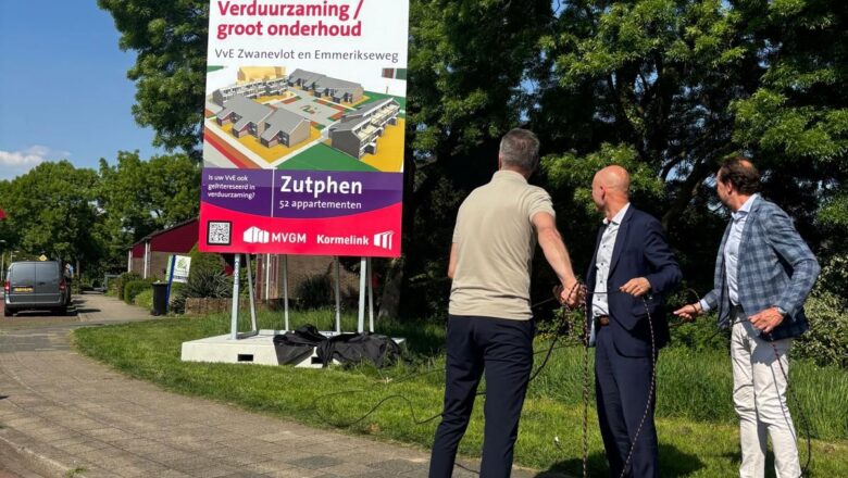Start verduurzaming 52 woningen Zwanevlot/Emmeriksweg Zutphen